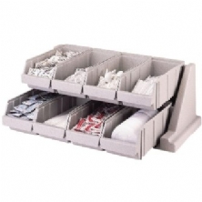 Gray Versa Self Serve Condiment Bin Stand Set 8RS8 480